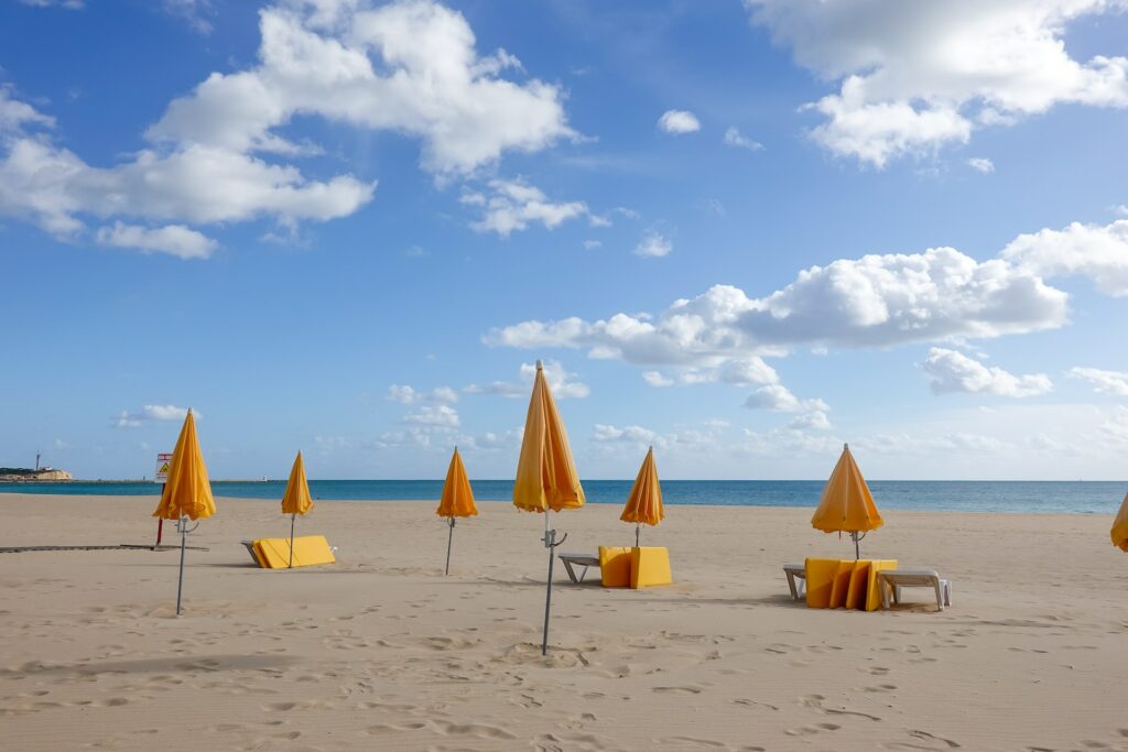 Folded up beach chairs and umbrellas signal the end of Summer.